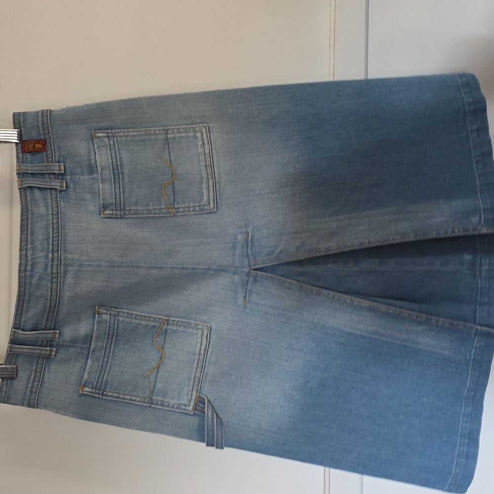 For All 7 Mankind Denim A-Line Skirt Size 28 - Picture 15 of 15